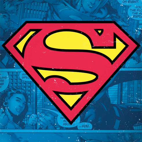 DC Comics Superman Logo Background Pattern Surface Book 2 15in Skin